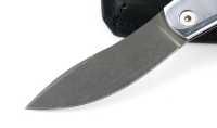 Нож Клык, складной, сталь Х12МФ, рукоять накладки коричневый граб - Нож Клык, складной, сталь Х12МФ, рукоять накладки коричневый граб