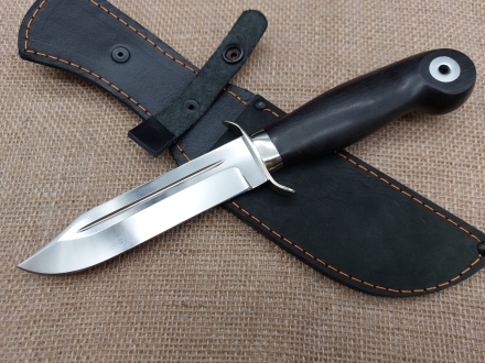 Нож Лидер сталь х12мф, рукоять гарда черный граб (распродажа)