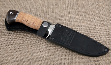 Нож Лидер сталь 95х18, рукоять береста (NEW)  Нож Лидер сталь 95х18, рукоять береста (NEW)