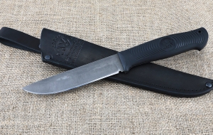 Нож Пехотинец сталь Х12МФ, рукоять резинопласт черный