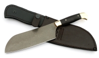Нож Шеф №2 сталь Х12МФ, рукоять черный граб латунь - _MG_6008.jpg