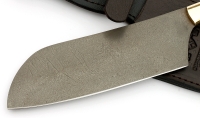 Нож Шеф №2 сталь Х12МФ, рукоять черный граб латунь - _MG_6009.jpg