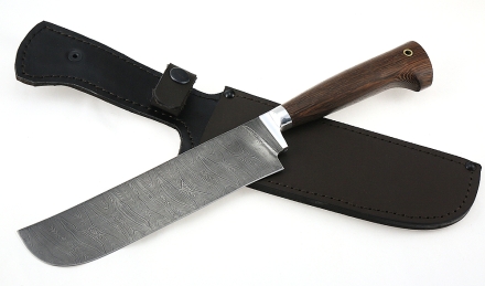 Нож Узбекский большой сталь дамаск, рукоять венге
