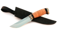 Нож Бекас сталь ELMAX, рукоять береста-черный граб,мельхиор - IMG_6344.jpg