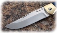 Нож Таежник, складной, сталь Elmax, рукоять накладки карельская береза стабилизированная синяя - Нож Таежник, складной, сталь Elmax, рукоять накладки карельская береза стабилизированная синяя