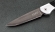 Нож Журавль, складной, сталь булат, рукоять накладки акрил черный с дюралью