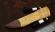 Нож Индейский дамаск торцевой мокуме-гане кость мамонта рог лося резной ножны карельская береза