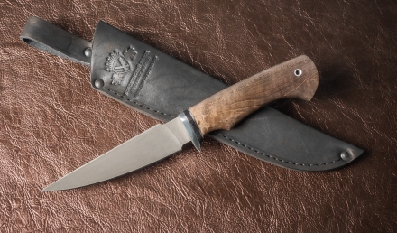 Нож Алтай-2 сталь х12мф рукоять стабилизированная карельская береза коричневая (Распродажа)
