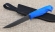 Нож Барс-2 сталь Х12МФ, рукоять резинопласт синий