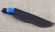 Нож Барс-2 сталь Х12МФ, рукоять резинопласт синий
