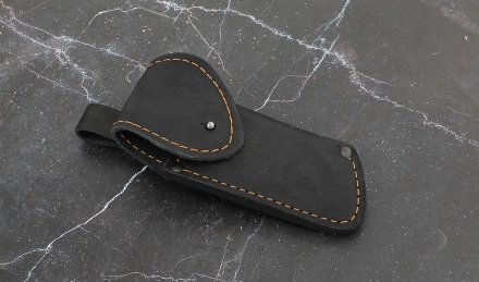 Складной нож "Ястреб" сталь дамаск, накладки акрил белый