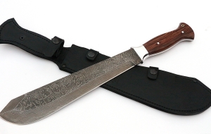 Нож Мачете №3 сталь дамаск, рукоять венге