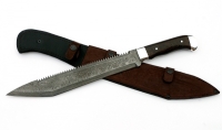 Нож Мачете №4 с пилой, сталь дамаск, рукоять венге - _MG_1221.jpg