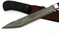 Нож Мачете №4 с пилой, сталь дамаск, рукоять венге - _MG_1222.jpg