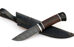 Нож Нерка сталь дамаск, рукоять венге-черный граб Нож Нерка сталь дамаск, рукоять венге-черный граб