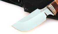 Нож Песец сталь ELMAX, рукоять коричневый граб-кап,мельхиор - IMG_6350.jpg