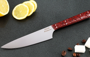 Кухонный нож Шеф №6 сталь 95Х18, рукоять красный акрил Кухонный нож Шеф №6 сталь 95Х18, рукоять красный акрил