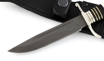 Нож финка НКВД, сталь Х12МФ, рукоять рог лося, мельхиор Нож финка НКВД, сталь Х12МФ, рукоять рог лося, мельхиор