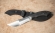 Цельнометаллический нож "Лось" сталь х12мф накладки карбон 