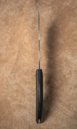 Цельнометаллический нож "Лось" сталь х12мф накладки карбон Цельнометаллический нож "Лось" сталь х12мф накладки карбон