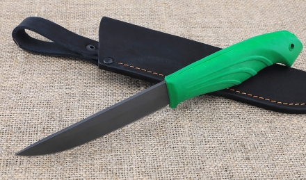 Нож Барс-2 сталь Х12МФ, рукоять резинопласт зеленый Нож Барс-2 сталь Х12МФ, рукоять резинопласт зеленый