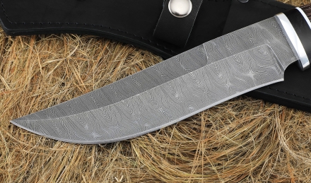 Нож Катран сталь дамаск, рукоять венге-черный граб Нож Катран сталь дамаск, рукоять венге-черный граб