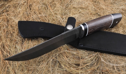 Нож Катран сталь дамаск, рукоять венге-черный граб Нож Катран сталь дамаск, рукоять венге-черный граб