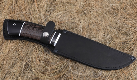 Нож Катран сталь дамаск, рукоять венге-черный граб Нож Катран сталь дамаск, рукоять венге-черный граб