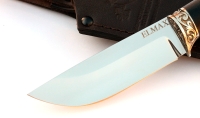 Нож Нерка сталь ELMAX, рукоять береста-черный граб,мельхиор - IMG_6353.jpg