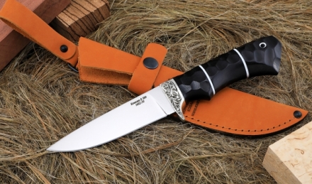 Нож Жерех сталь S390 рукоять черный граб, мельхиор Нож Жерех сталь S390 рукоять черный граб, мельхиор