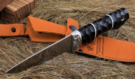 Нож Жерех сталь S390 рукоять черный граб, мельхиор Нож Жерех сталь S390 рукоять черный граб, мельхиор