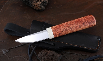 Нож Народа севера-1 сталь Х12МФ рукоять стабилизированная карельская береза