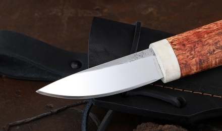 Нож Народа севера-1 сталь Х12МФ рукоять стабилизированная карельская береза