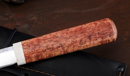 Нож Народа севера-1 сталь Х12МФ рукоять стабилизированная карельская береза