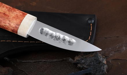 Нож Народа севера-1 сталь Х12МФ рукоять стабилизированная карельская береза