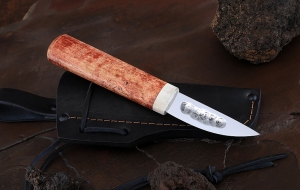 Нож Народа севера-1 сталь Х12МФ рукоять стабилизированная карельская береза Нож Народа севера-1 сталь Х12МФ рукоять стабилизированная карельская береза