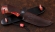 Нож Алтай сталь К340 рукоять карельская береза красная акрил, мельхиор на подставке