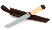 Нож Тантуха-3 сталь ELMAX , рукоять карельская береза-черный граб,мельхиор - IMG_6355.jpg