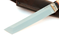 Нож Тантуха-3 сталь ELMAX , рукоять карельская береза-черный граб,мельхиор - IMG_6356.jpg