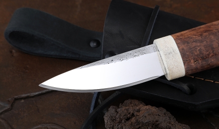 Нож Народа севера-1 сталь Х12МФ рукоять карельская береза коричневая