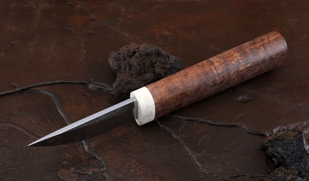 Нож Народа севера-1 сталь Х12МФ рукоять карельская береза коричневая