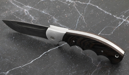 Складной нож "Ястреб" сталь дамаск, накладки венге