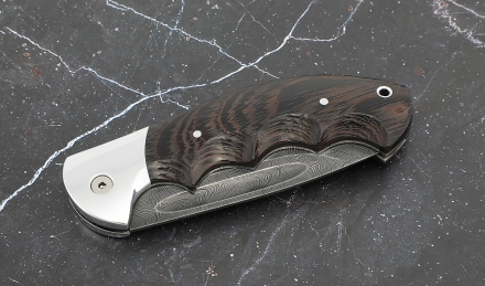 Складной нож "Ястреб" сталь дамаск, накладки венге