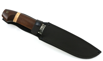 Нож Тигр сталь ELMAX, рукоять коричневый граб-кап,мельхиор Нож Тигр сталь ELMAX, рукоять коричневый граб-кап,мельхиор