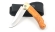 Нож Таежник, складной, сталь Elmax, рукоять накладки карельская береза стабилизированная янтарь