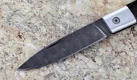 Складной нож Стриж, сталь дамаск, рукоять накладки венге с дюралью