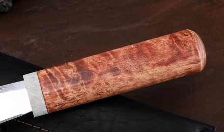 Нож Народа севера-1 сталь Х12МФ кованый дол рукоять стабилизированная карельская береза Нож Народа севера-1 сталь Х12МФ кованый дол рукоять стабилизированная карельская береза