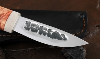 Нож Якутский-1 сталь Х12МФ кованый дол рукоять стабилизированная карельская береза - Нож Якутский-1 сталь Х12МФ кованый дол рукоять стабилизированная карельская береза