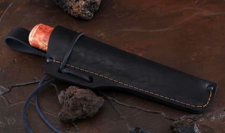 Нож Народа севера-1 сталь Х12МФ кованый дол рукоять стабилизированная карельская береза Нож Народа севера-1 сталь Х12МФ кованый дол рукоять стабилизированная карельская береза