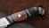 Нож Косуля дамаск ламинированный черный граб железное дерево карбон